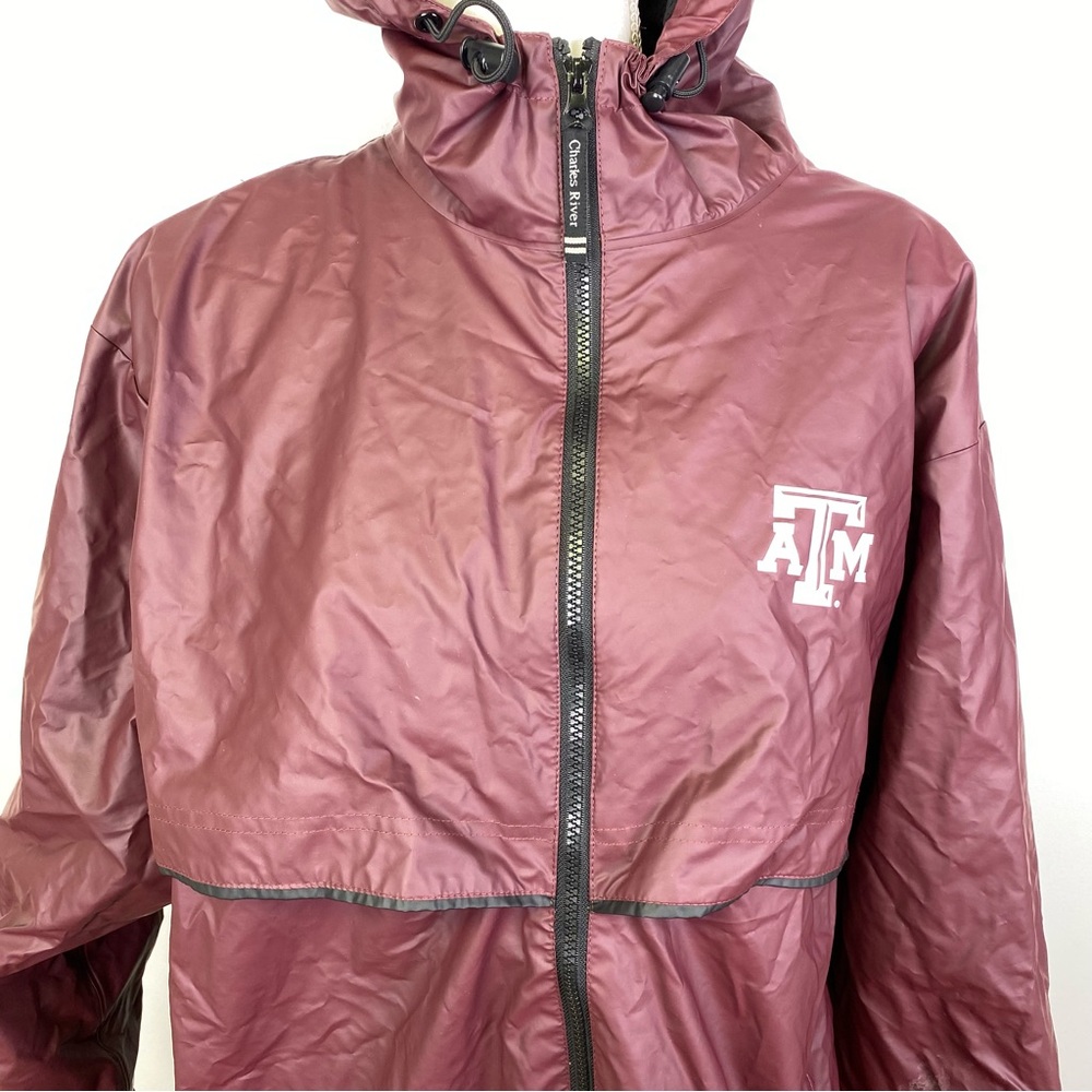 Men's Maroon Hooded Texas A&M Rain Jacket - Picture 2 of 10